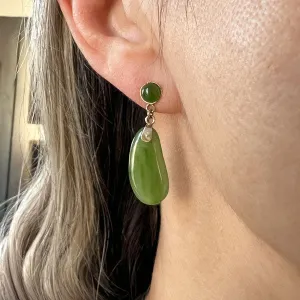 Vintage Jade Drop Earrings