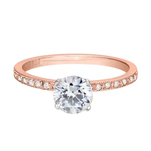 Vintage Style Diamond Band Engagement Rings