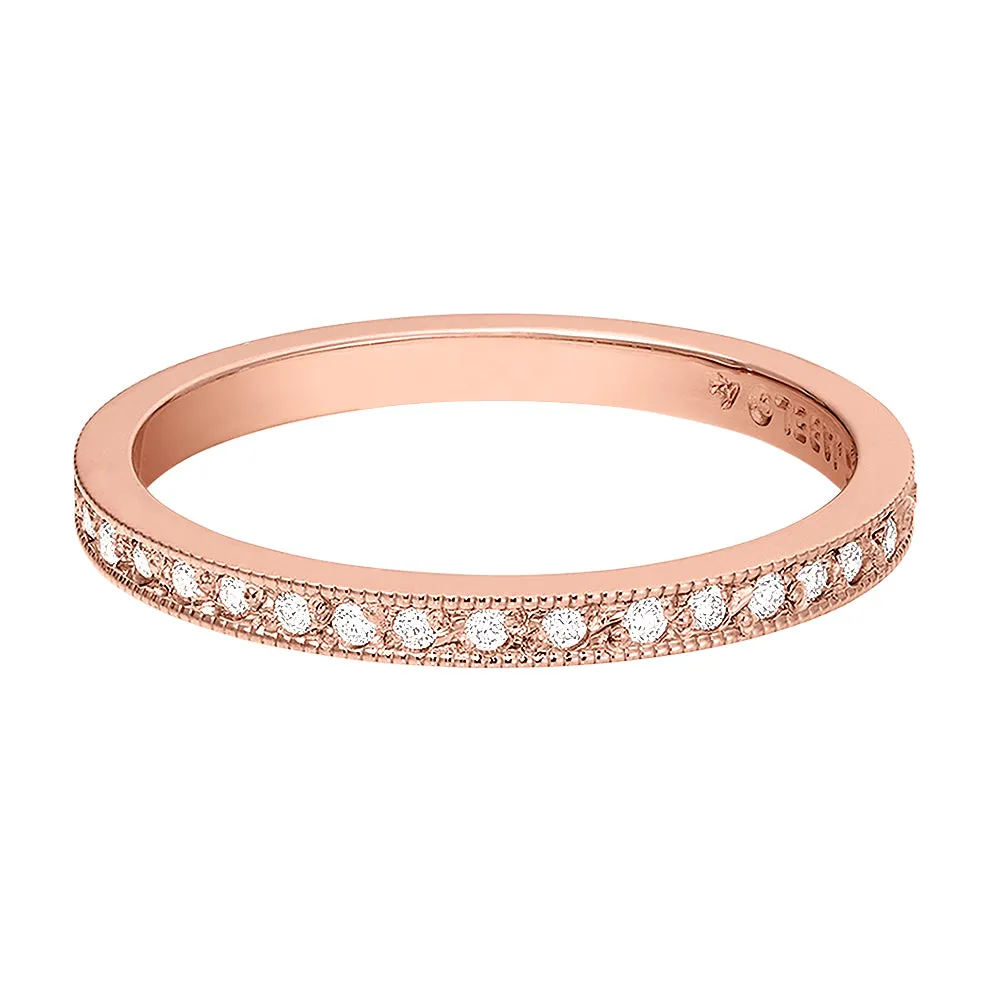 Vintage Style Diamond Band Engagement Rings
