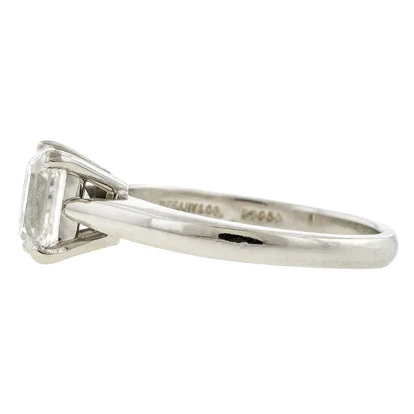Vintage Tiffany & Co. Solitaire Engagement Ring, Emerald cut 1.16ct