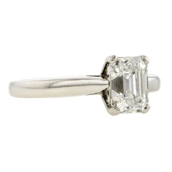 Vintage Tiffany & Co. Solitaire Engagement Ring, Emerald cut 1.16ct