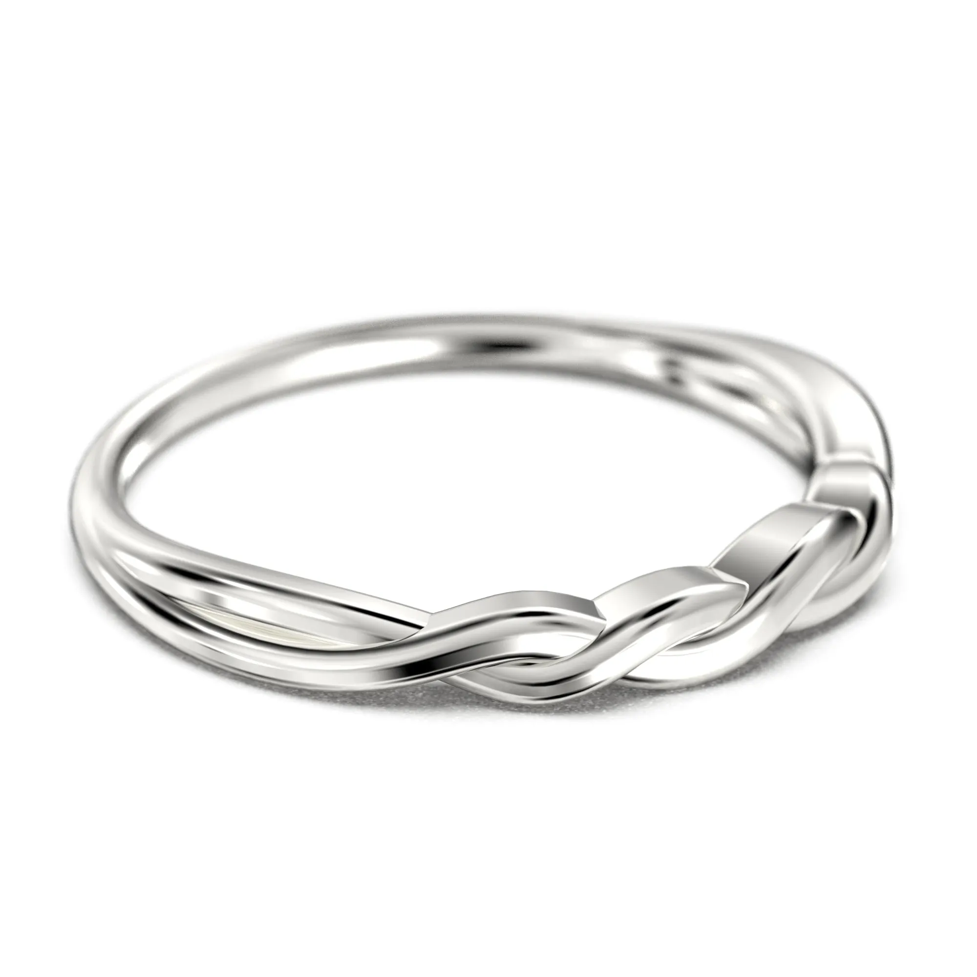 Wedding Ring 18K Gold Over Silver Twisted Vine Wedding Band