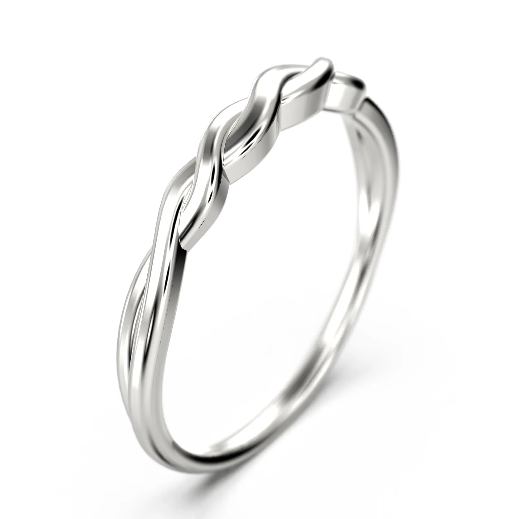 Wedding Ring 18K Gold Over Silver Twisted Vine Wedding Band