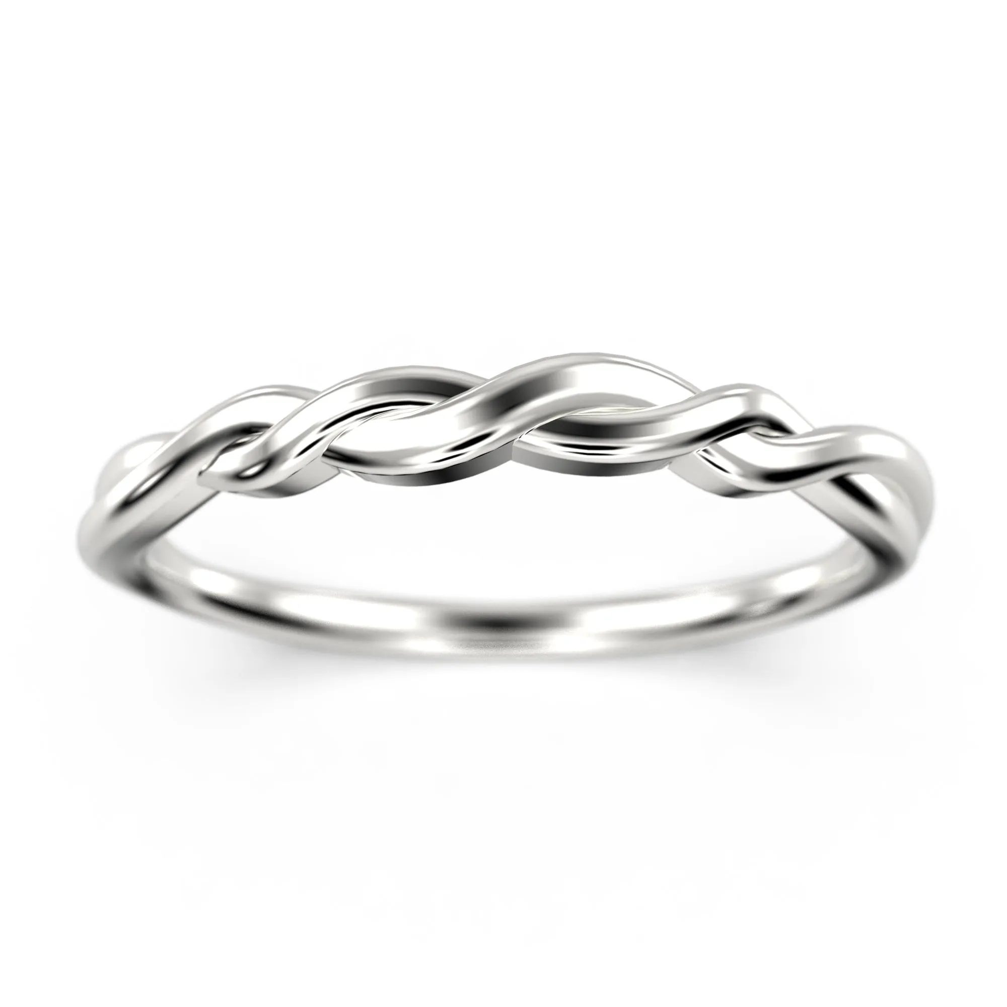 Wedding Ring 18K Gold Over Silver Twisted Vine Wedding Band