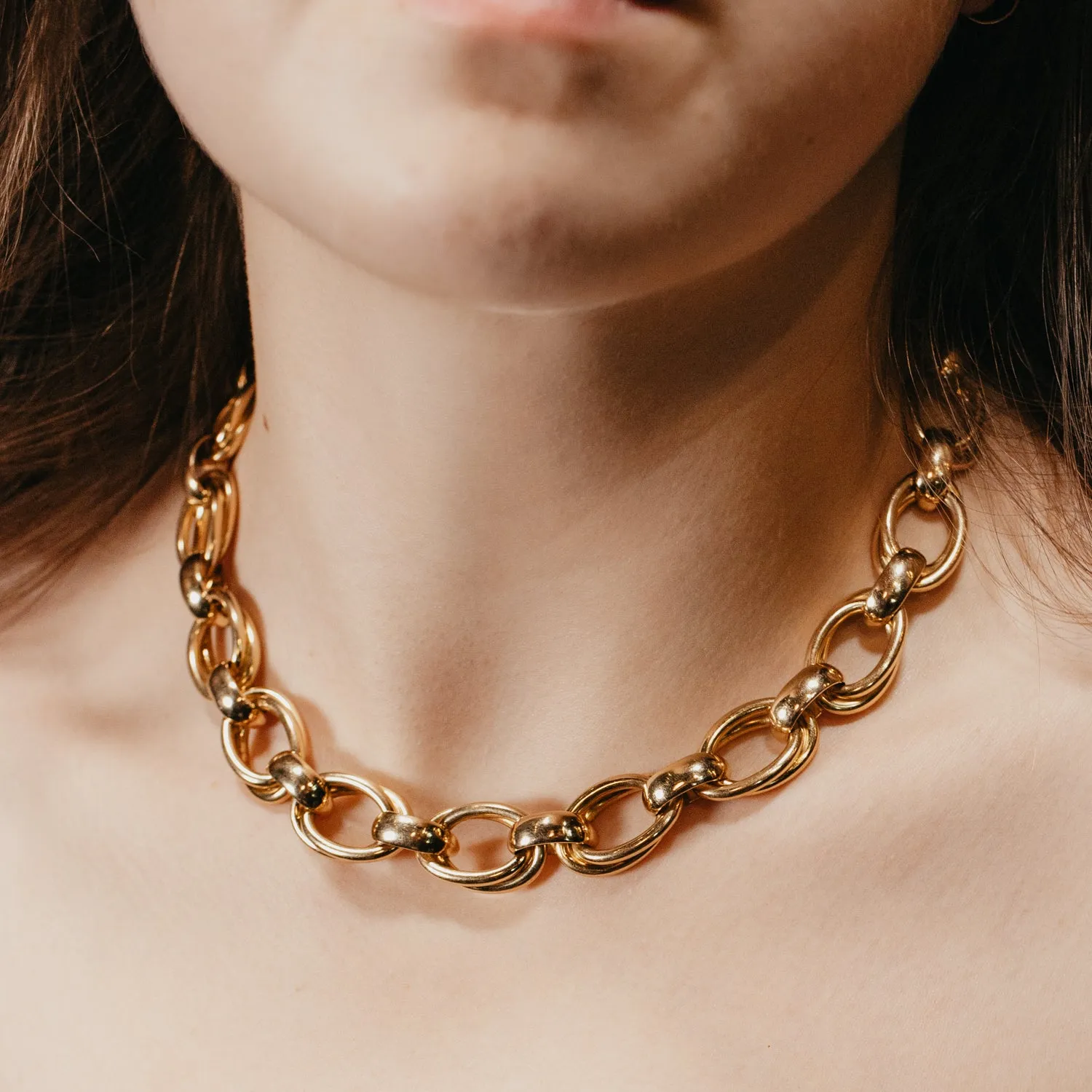 Weingrill Hollow Link Necklace