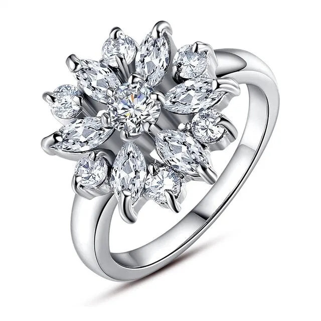 White Gold Color Cubic Zircon (Wedding Ring)