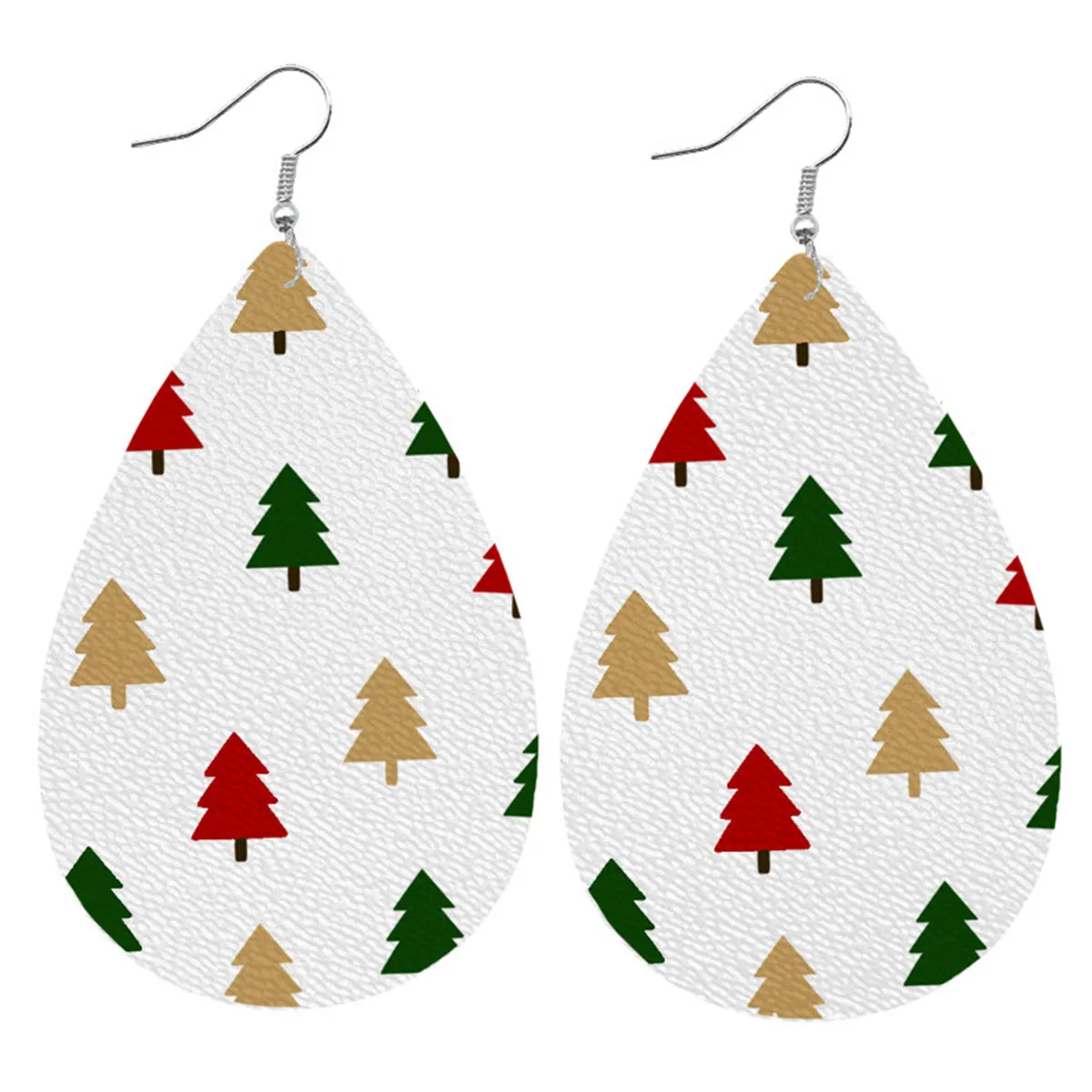 White Trees Teardrop Earrings
