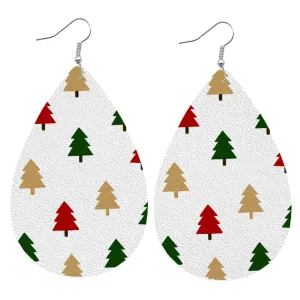 White Trees Teardrop Earrings