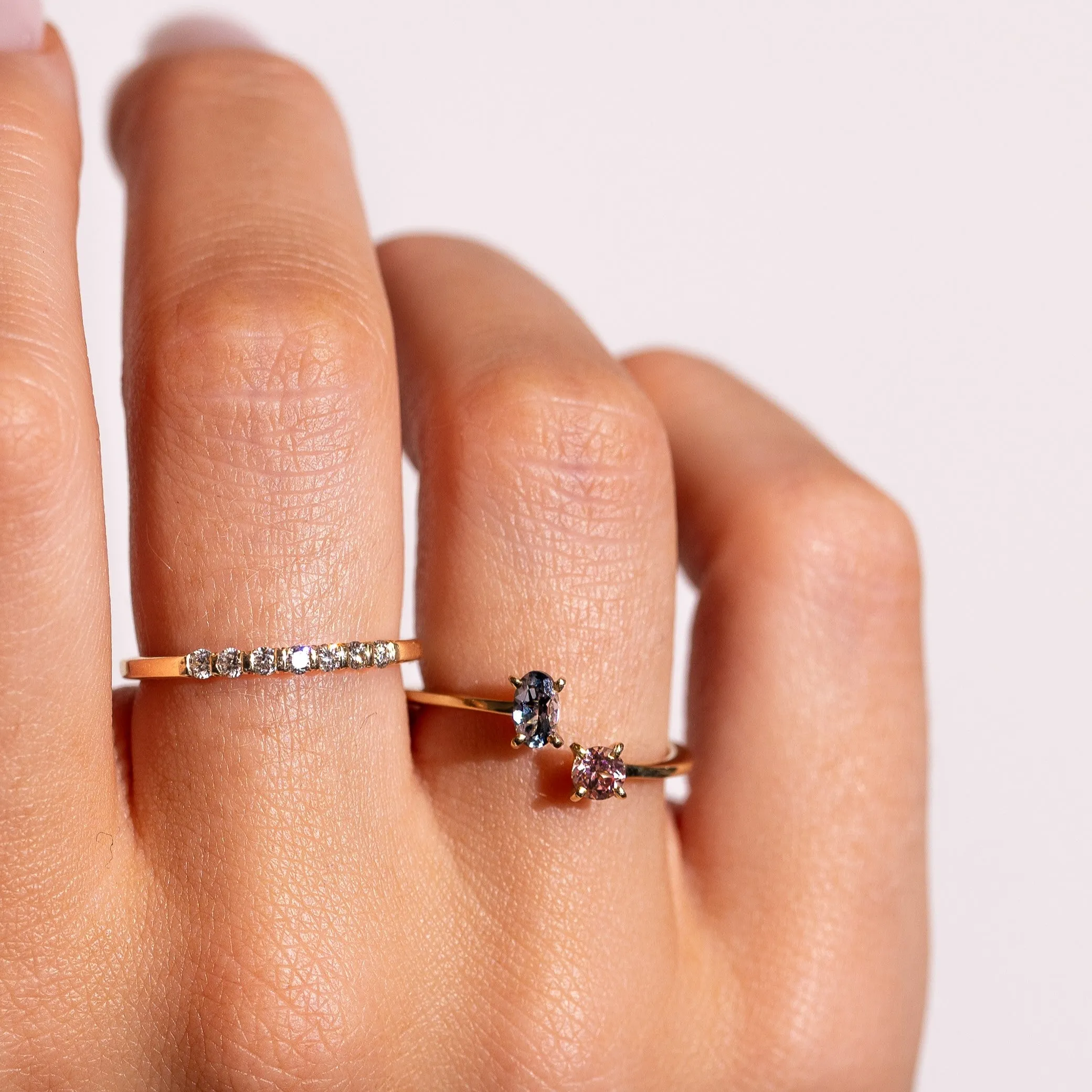 Women's emerald and diamond ring