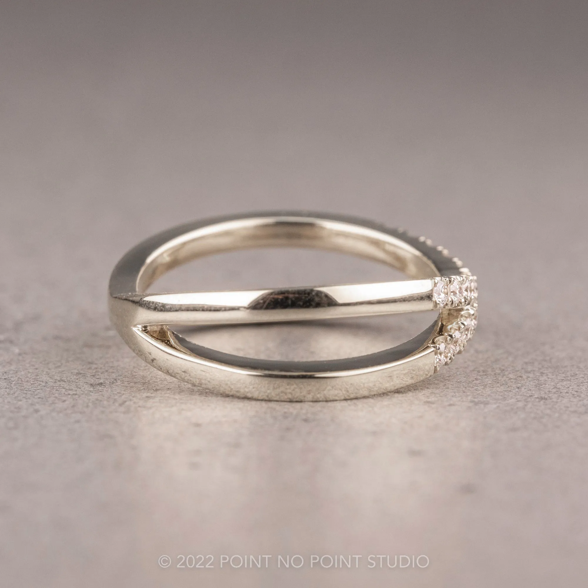 X Diamond Wedding Band, Platinum