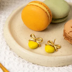 Yellow Sweetheart Drop Earrings
