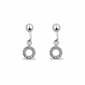 Zarkan 925 Diamond Barbell Fancy Dangle Earrings