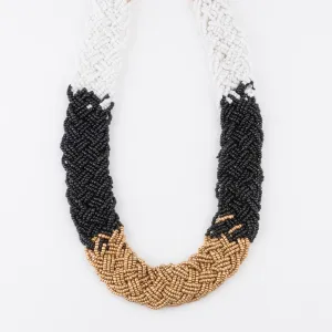 Zaylee Braided Bead Collar Necklace