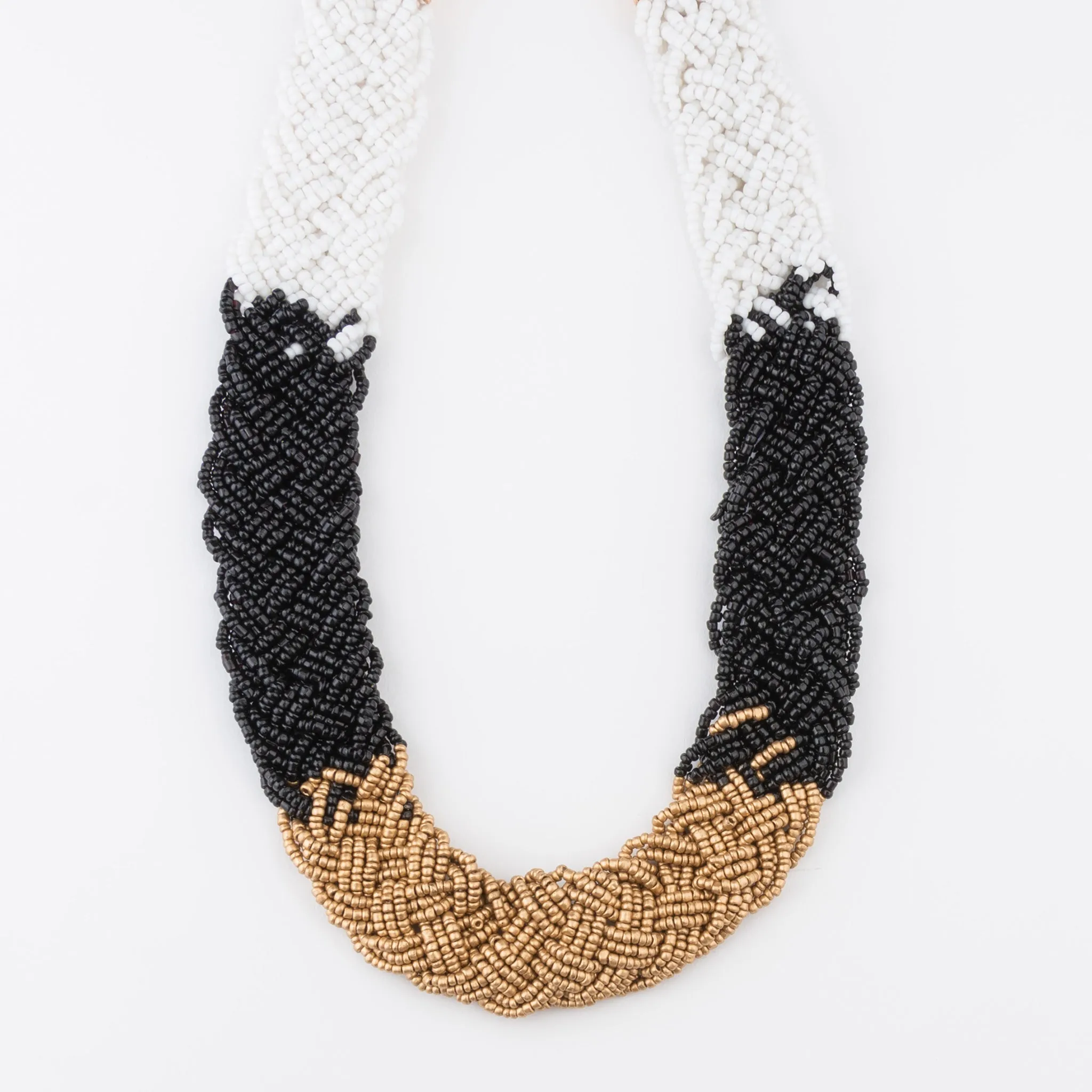 Zaylee Braided Bead Collar Necklace